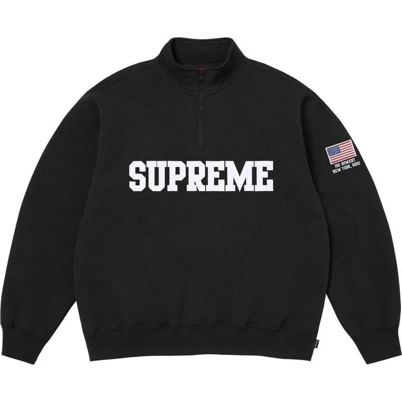 Supreme Shop Half Zip Pullover "Black" Xxl
